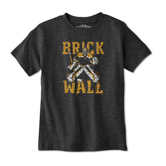 Brick Wall Boston Hockey Youth T-Shirt - Chowdaheadz