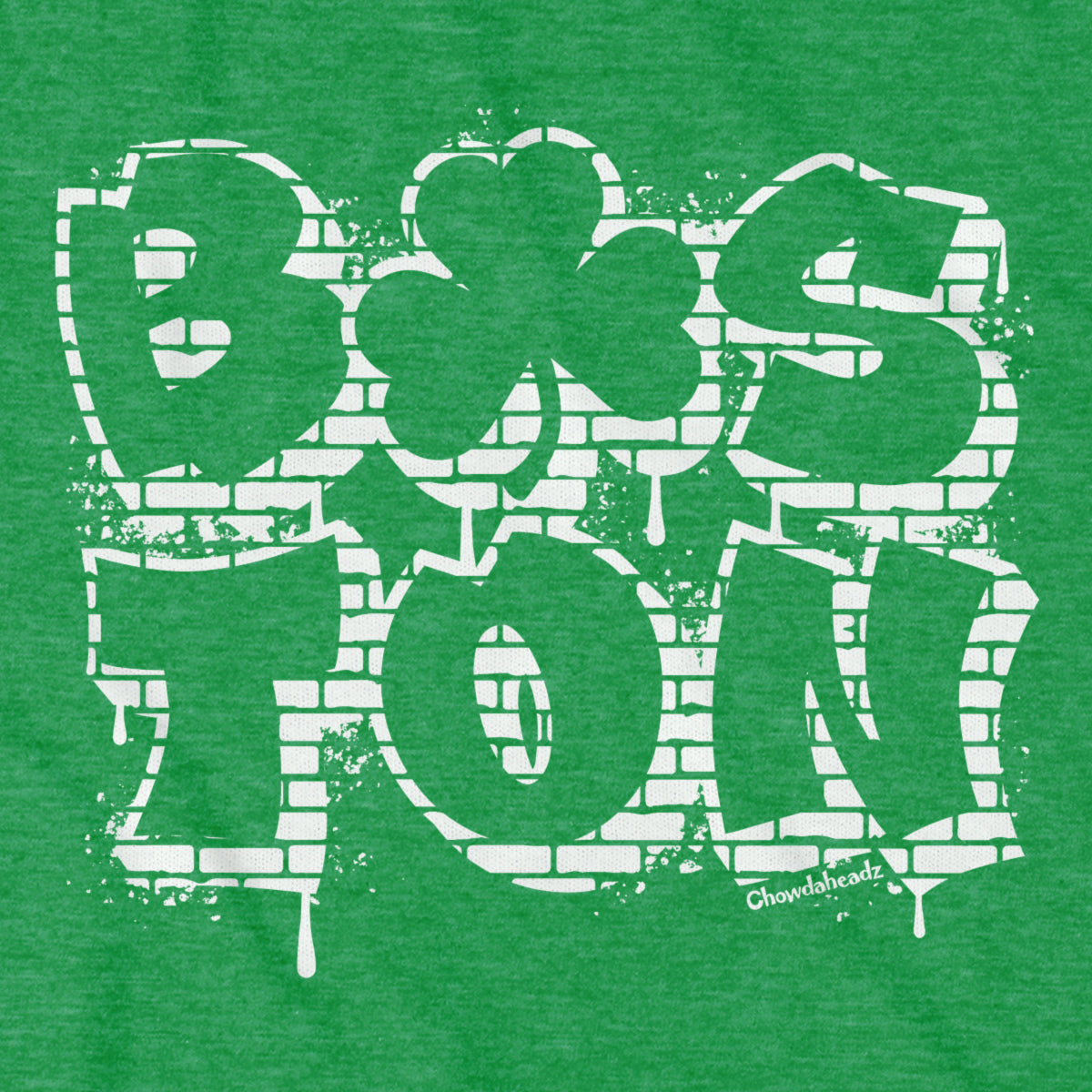 Boston Shamrock Stacked Graffiti T-Shirt - Chowdaheadz