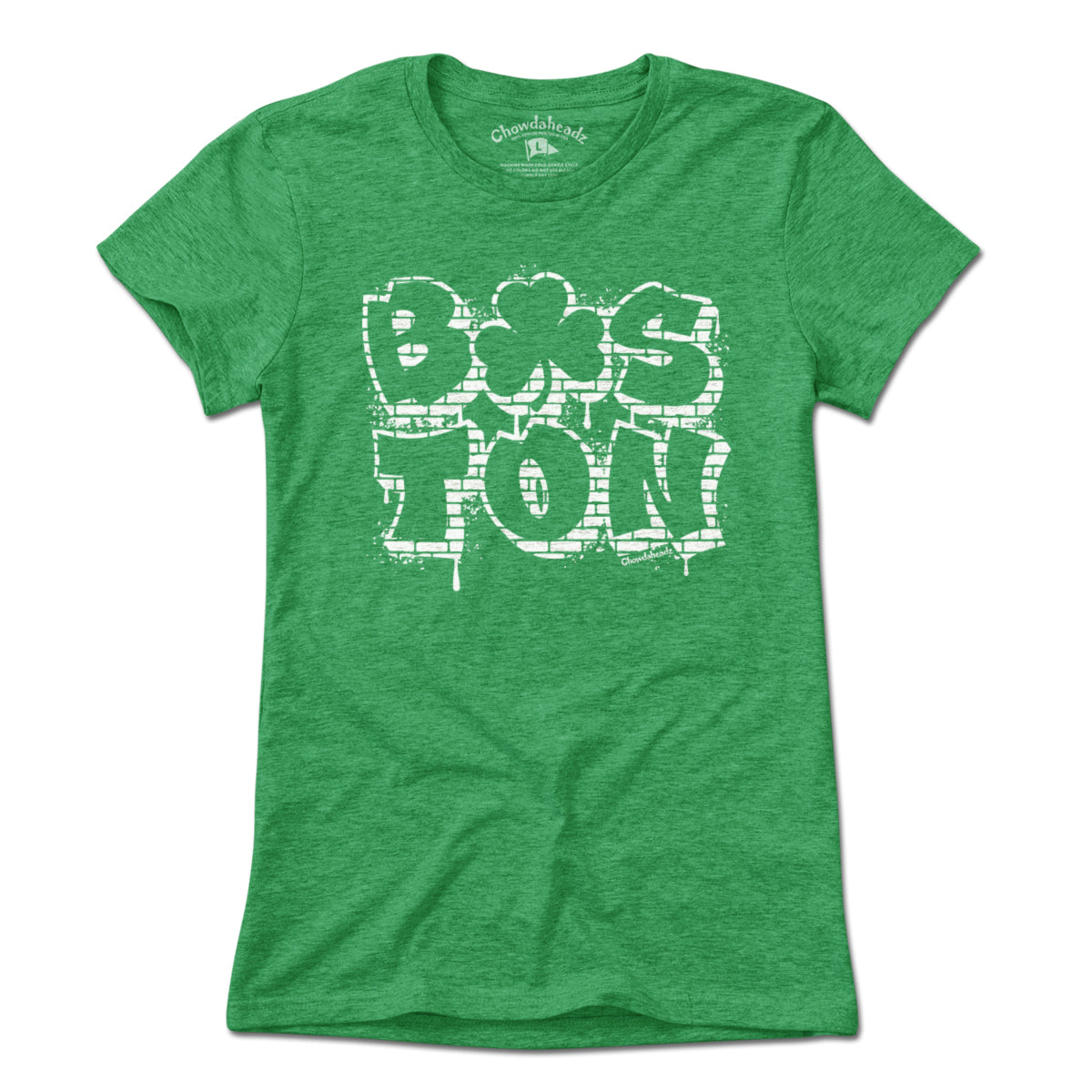 Boston Shamrock Stacked Graffiti T-Shirt - Chowdaheadz