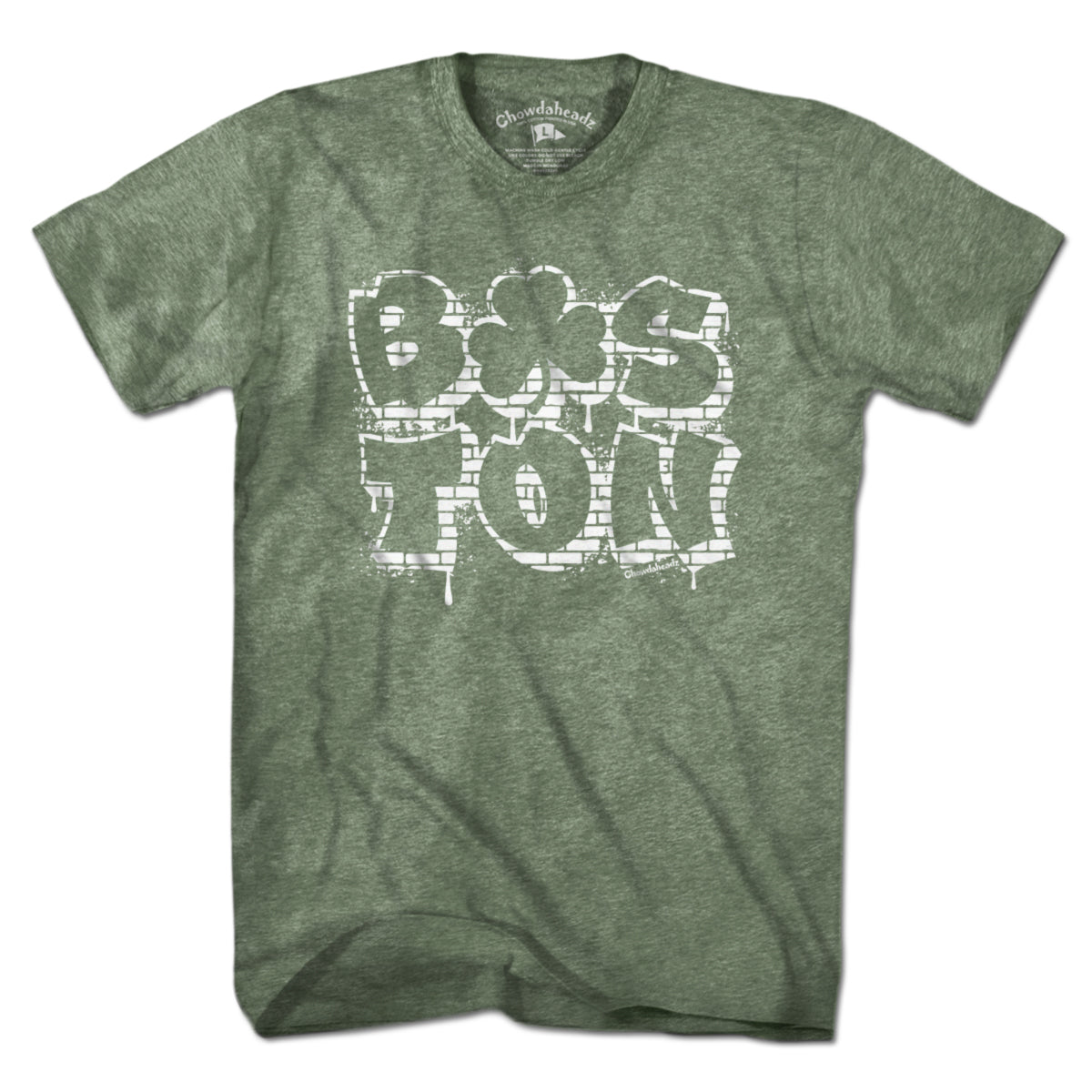 Boston Shamrock Stacked Graffiti T-Shirt - Chowdaheadz