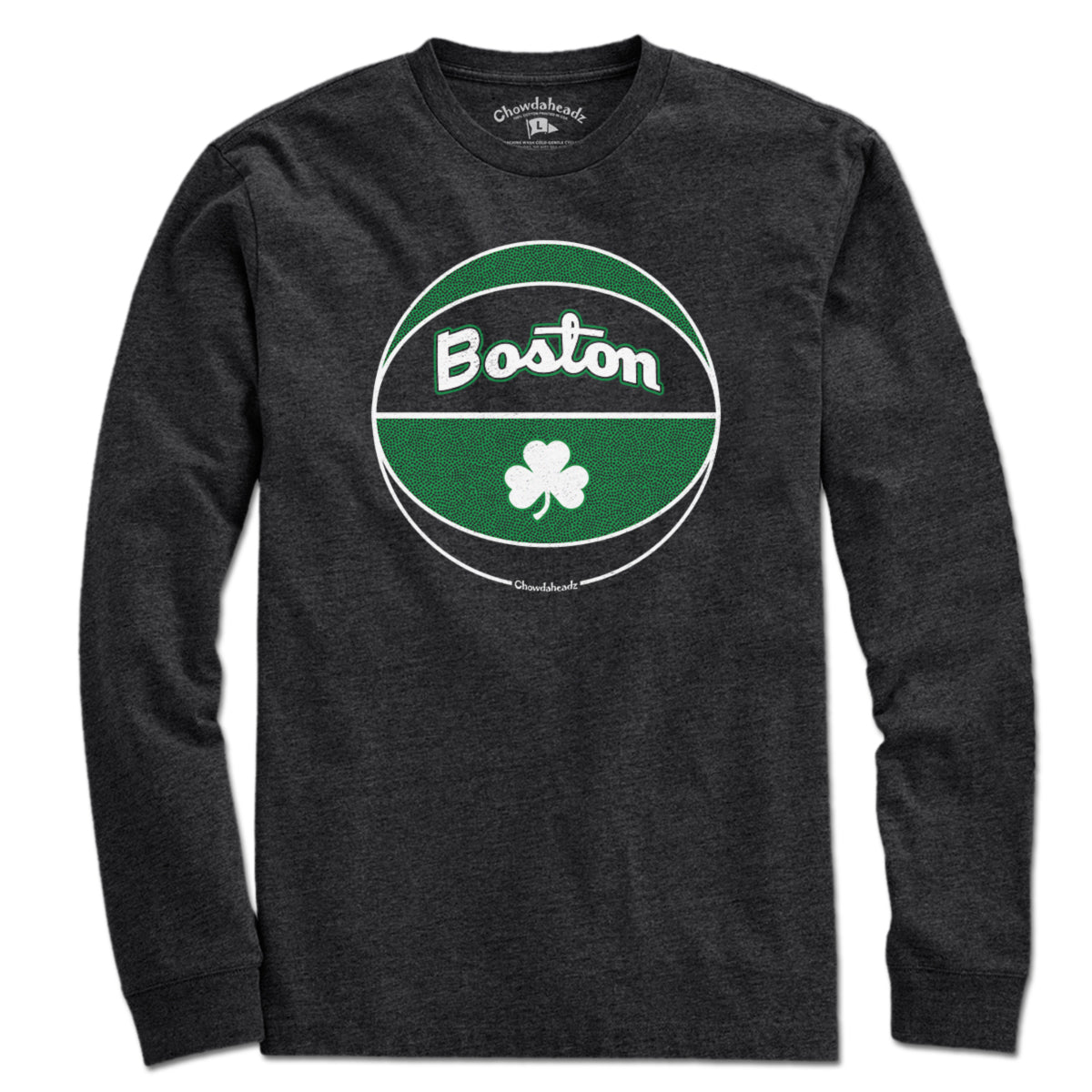 Boston Black And Green Basketball T-Shirt - Chowdaheadz