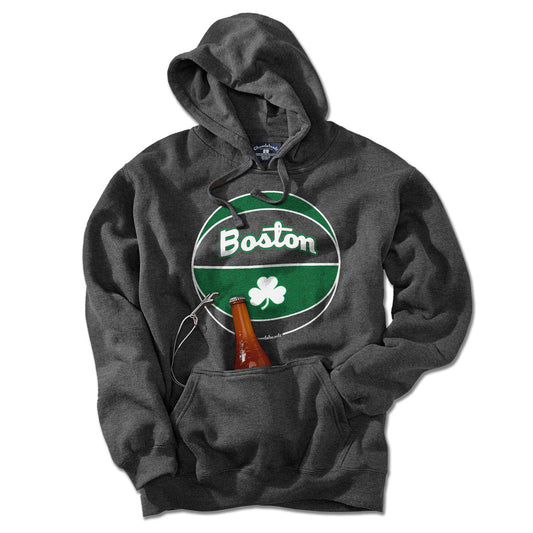 Boston Black And Green Basketball Tailgater Hoodie