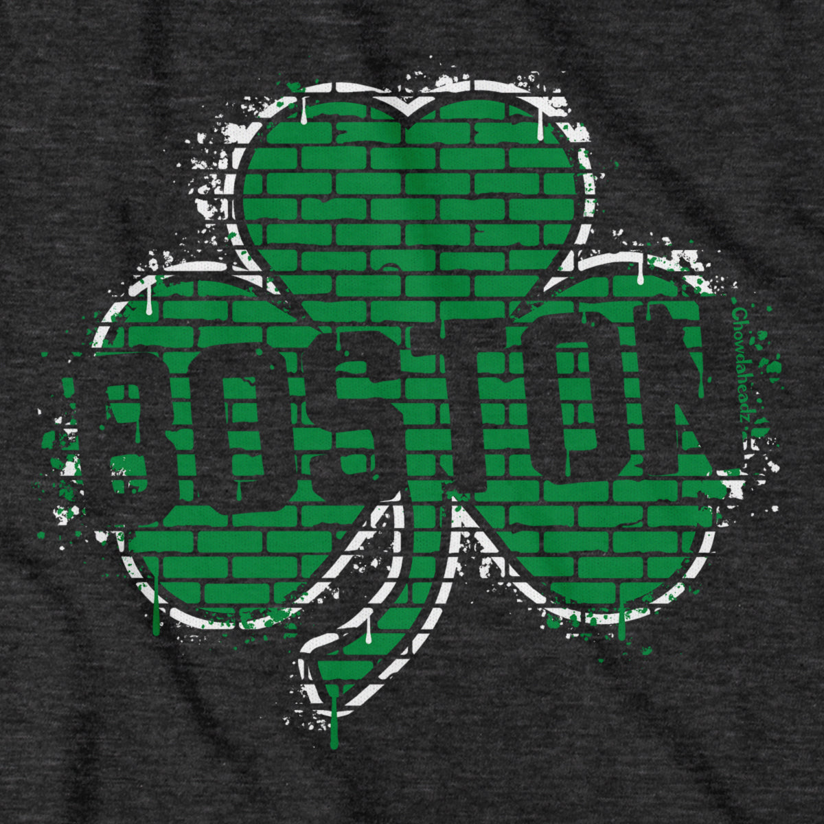 Boston Shamrock Graffiti T-Shirt - Chowdaheadz