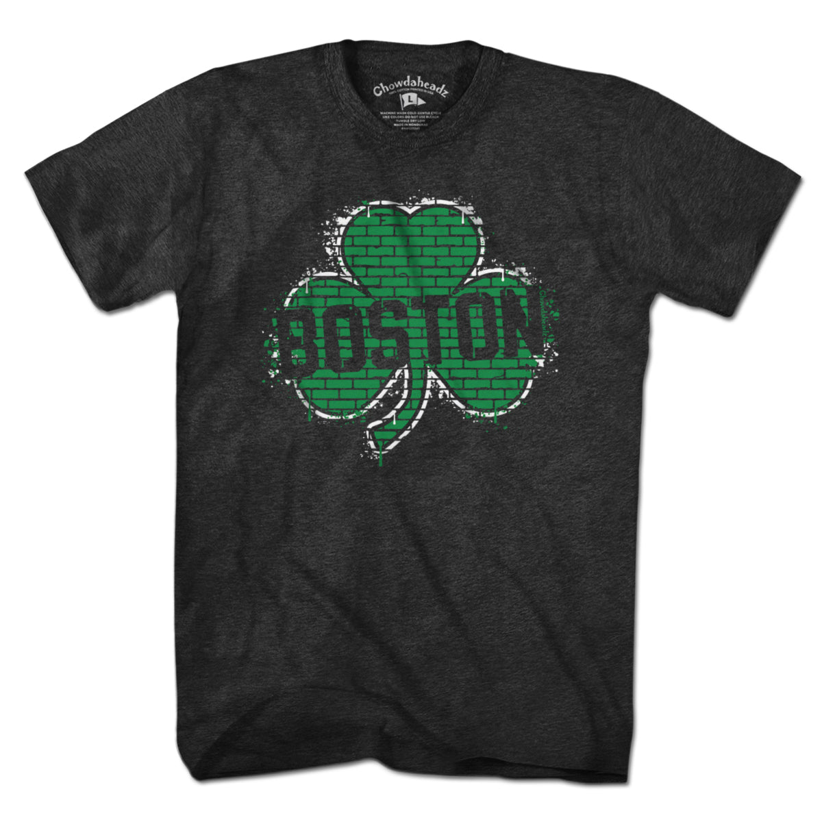 Boston Shamrock Graffiti T-Shirt - Chowdaheadz