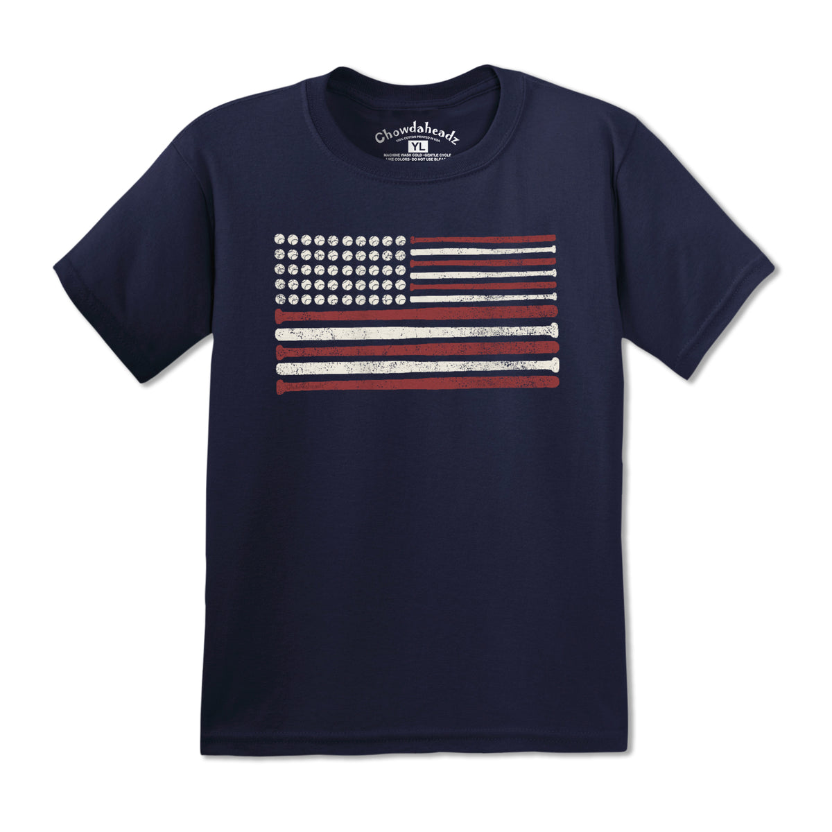 USA baseball Flag Youth T-Shirt - Chowdaheadz