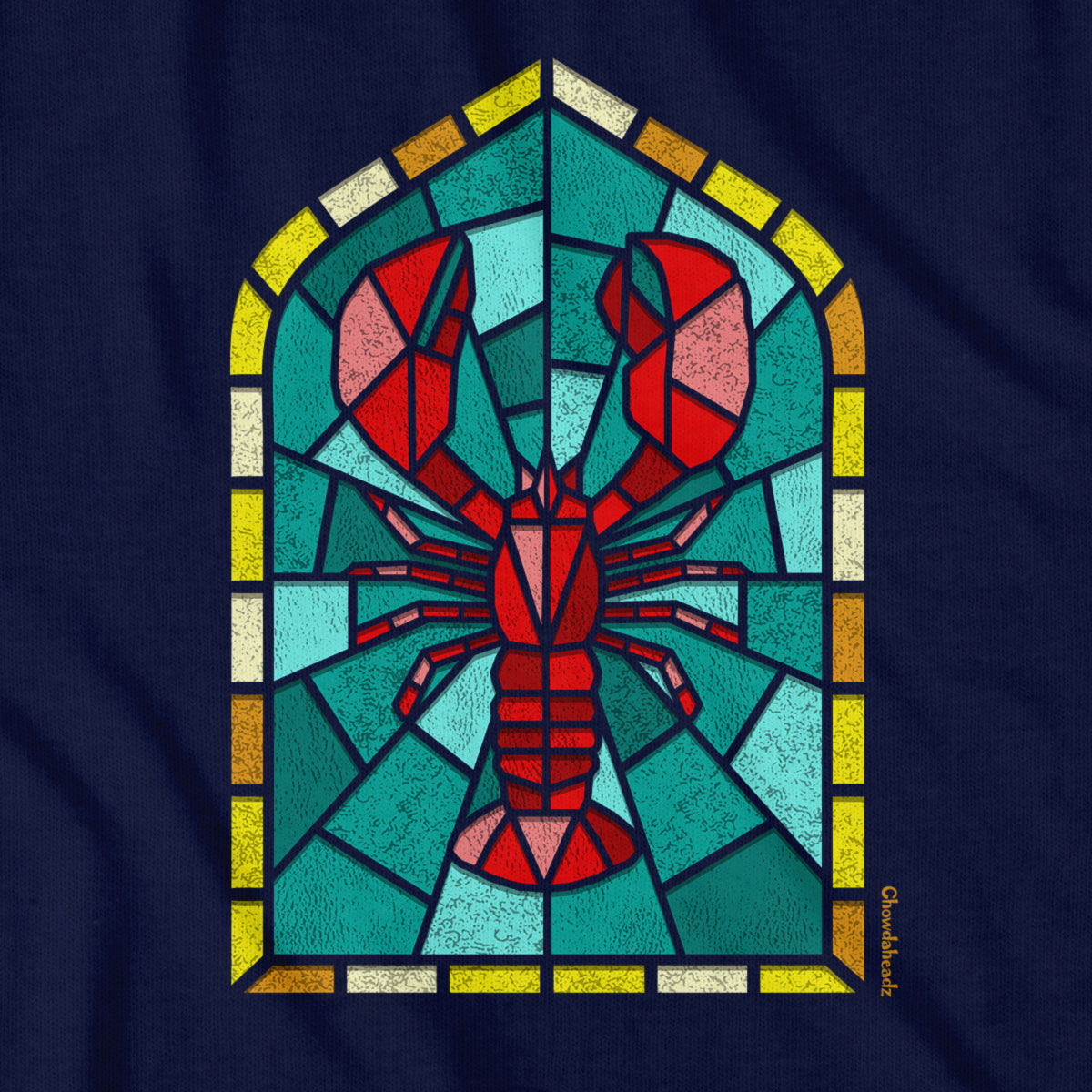 Stained Glass Lobstah T-Shirt - Chowdaheadz