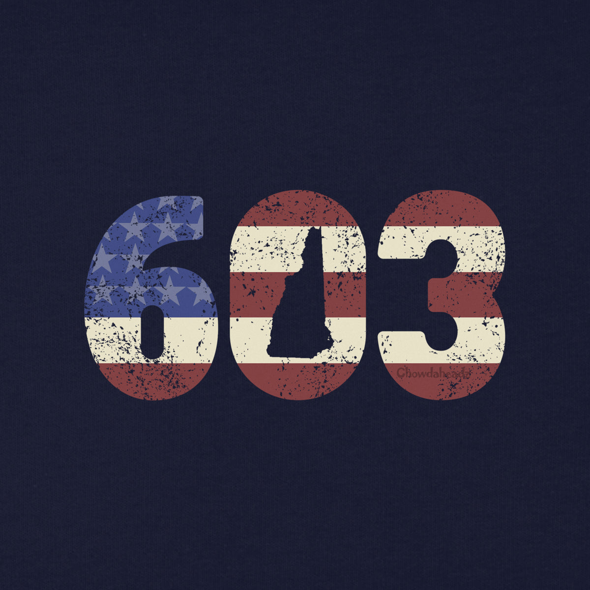 Patriotic 603 New Hampshire  Youth Hoodie - Chowdaheadz