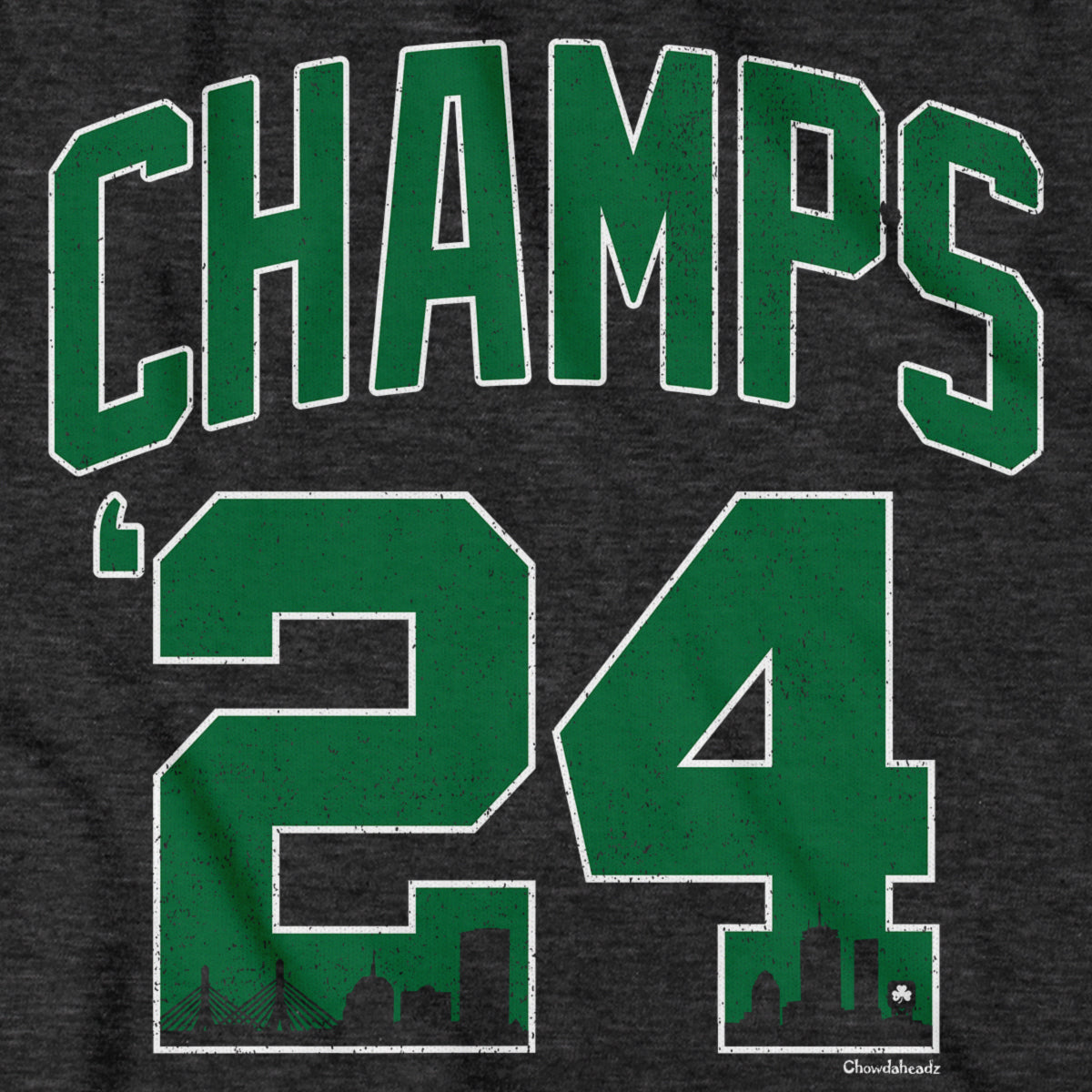 2024 Champs Boston Basketball Championship T-Shirt - Chowdaheadz