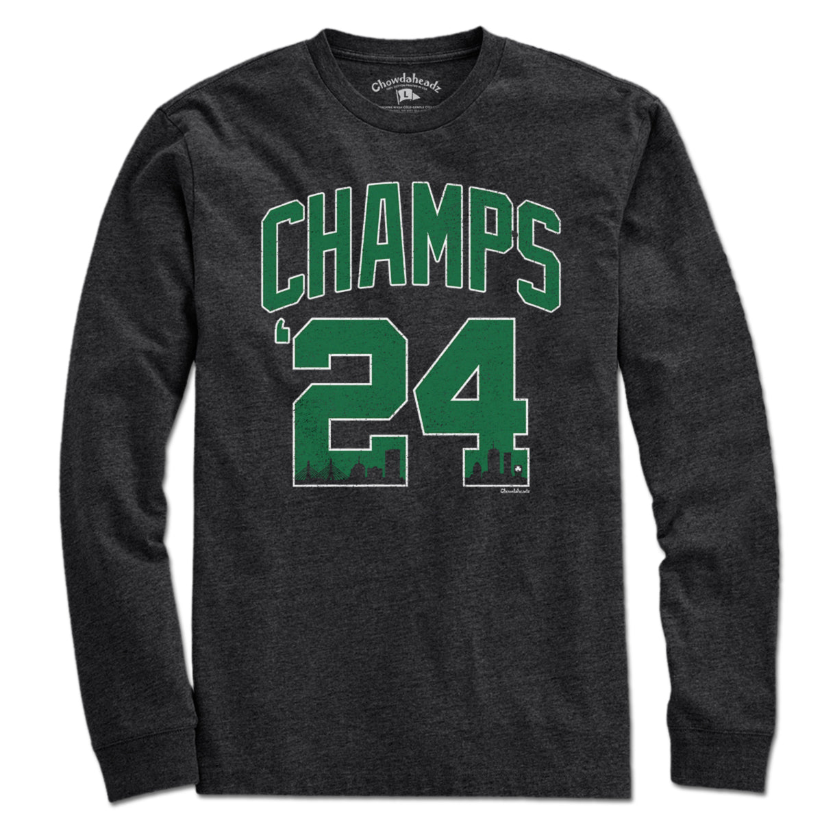2024 Champs Boston Basketball Championship T-Shirt - Chowdaheadz