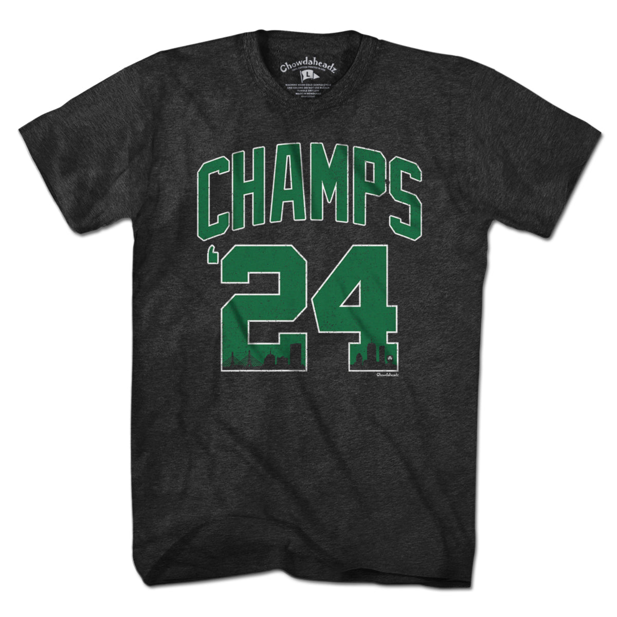 2024 Champs Boston Basketball Championship T-Shirt - Chowdaheadz