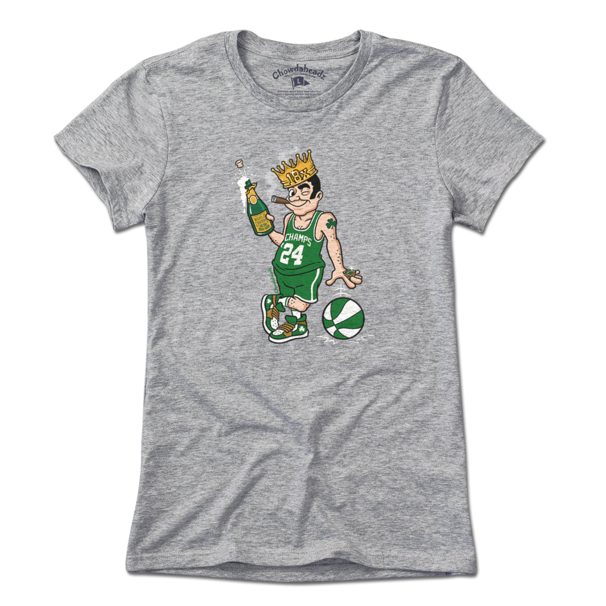 18x Boston Basketball Champions Leprechaun T-Shirt - Chowdaheadz