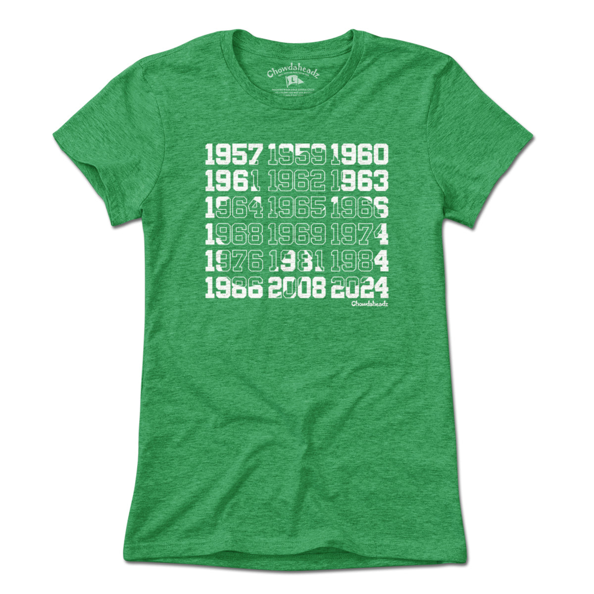 Boston Basketball Championship Dates Shamrock T-Shirt