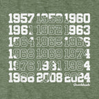 Boston Basketball Championship Dates Shamrock T-Shirt