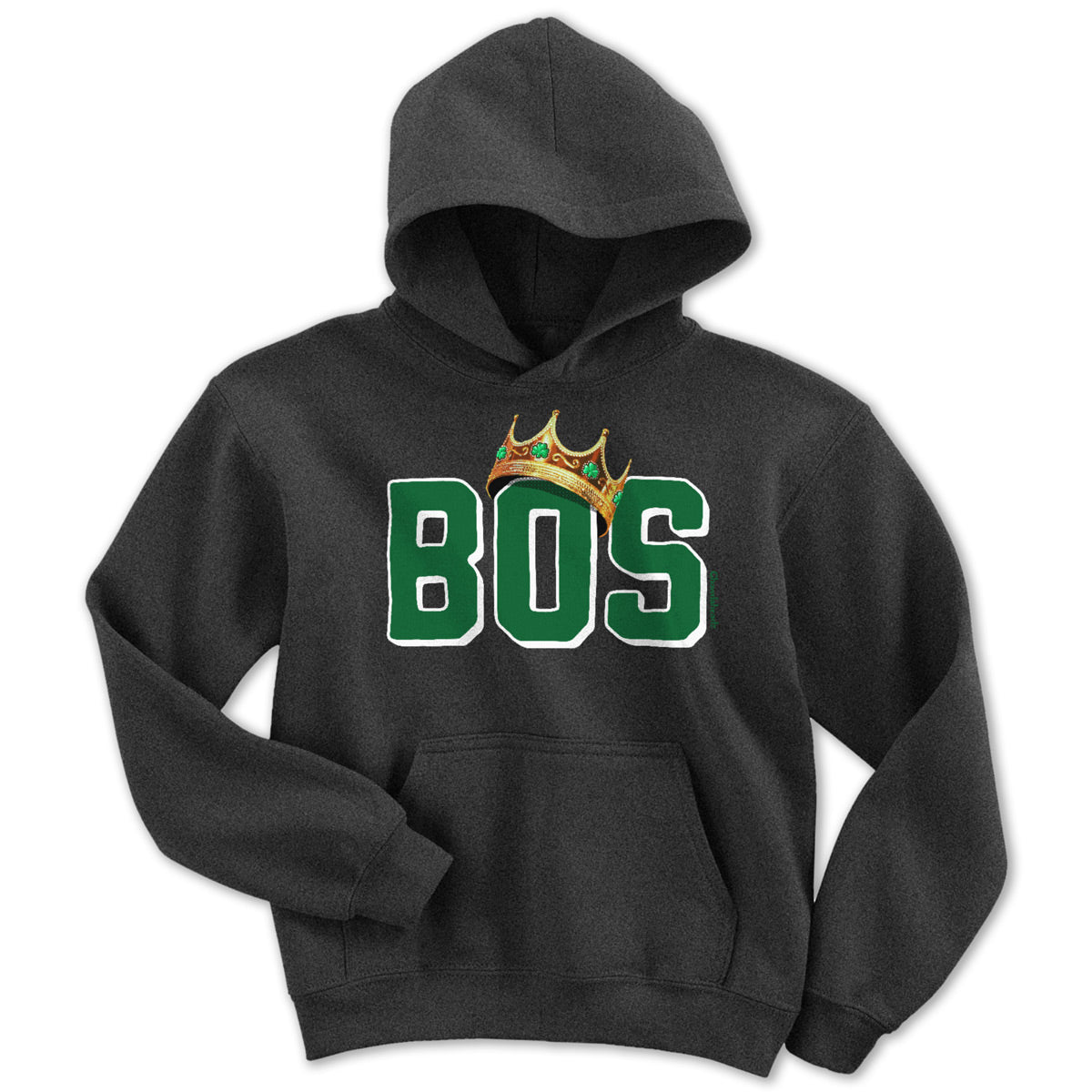BOS Boston Crowned Basketball Champions Youth Hoodie - Chowdaheadz