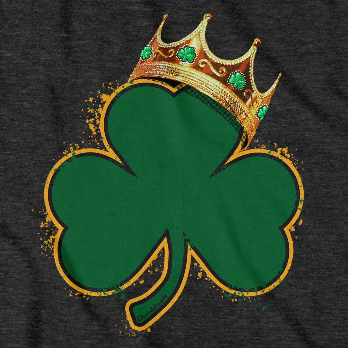 Crowned Shamrock Boston Basketball Champions Youth T-Shirt - Chowdaheadz