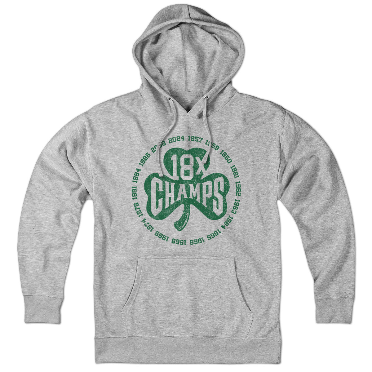 18x Boston Basketball Champions Shamrock Hoodie - Chowdaheadz