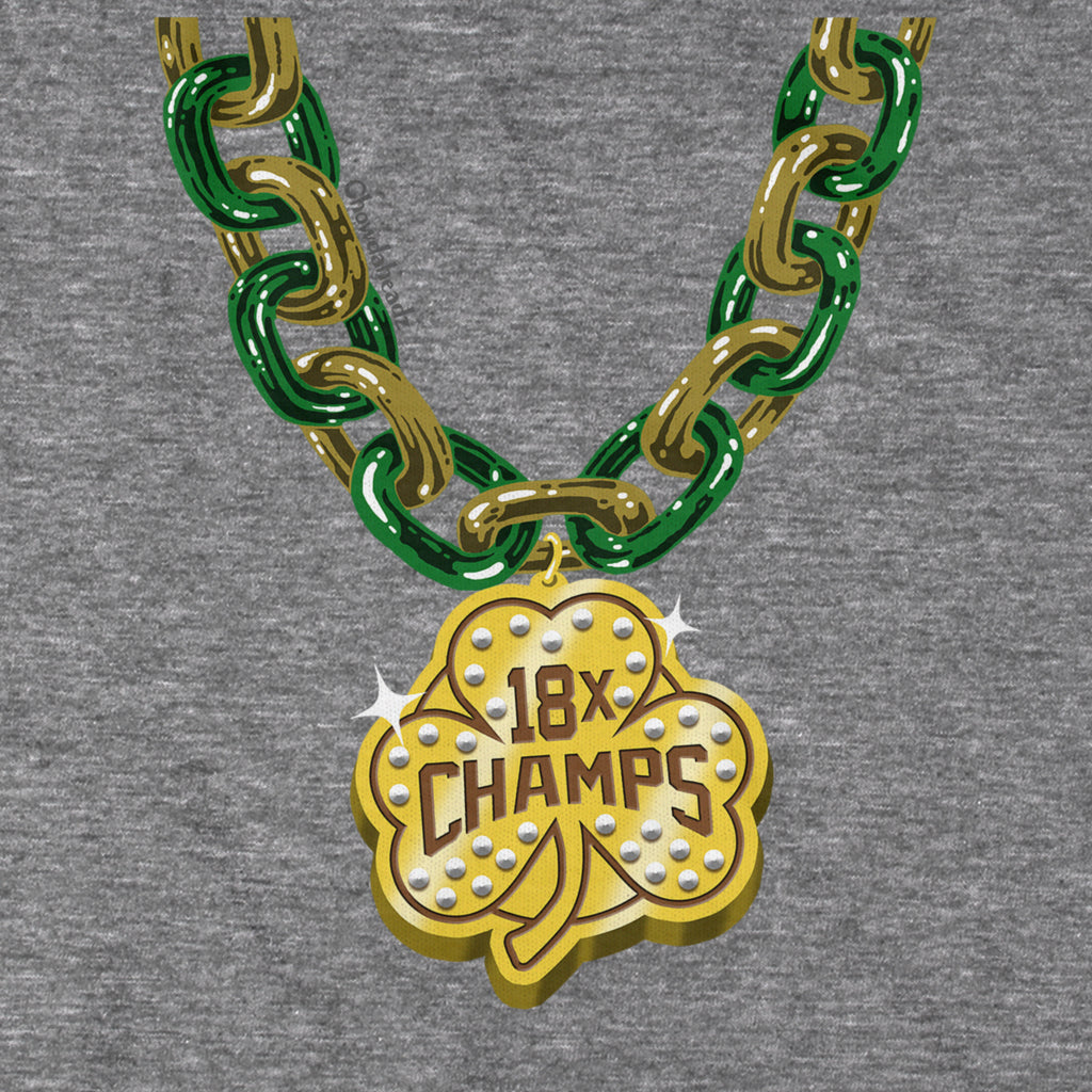Boston Basketball Champions Shamrock Chain Youth T-Shirt - Chowdaheadz