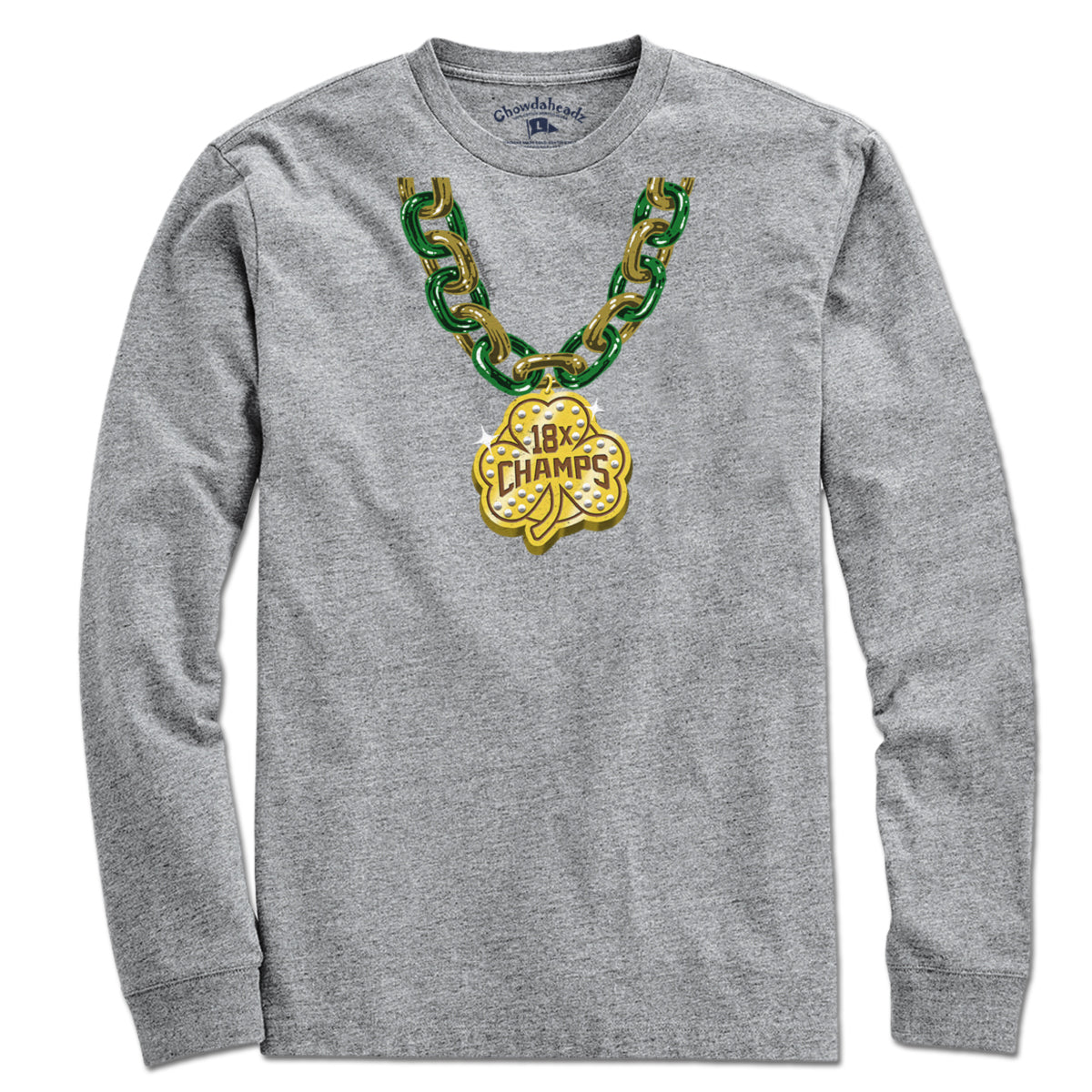 Boston Basketball Champions Shamrock Chain T-Shirt - Chowdaheadz