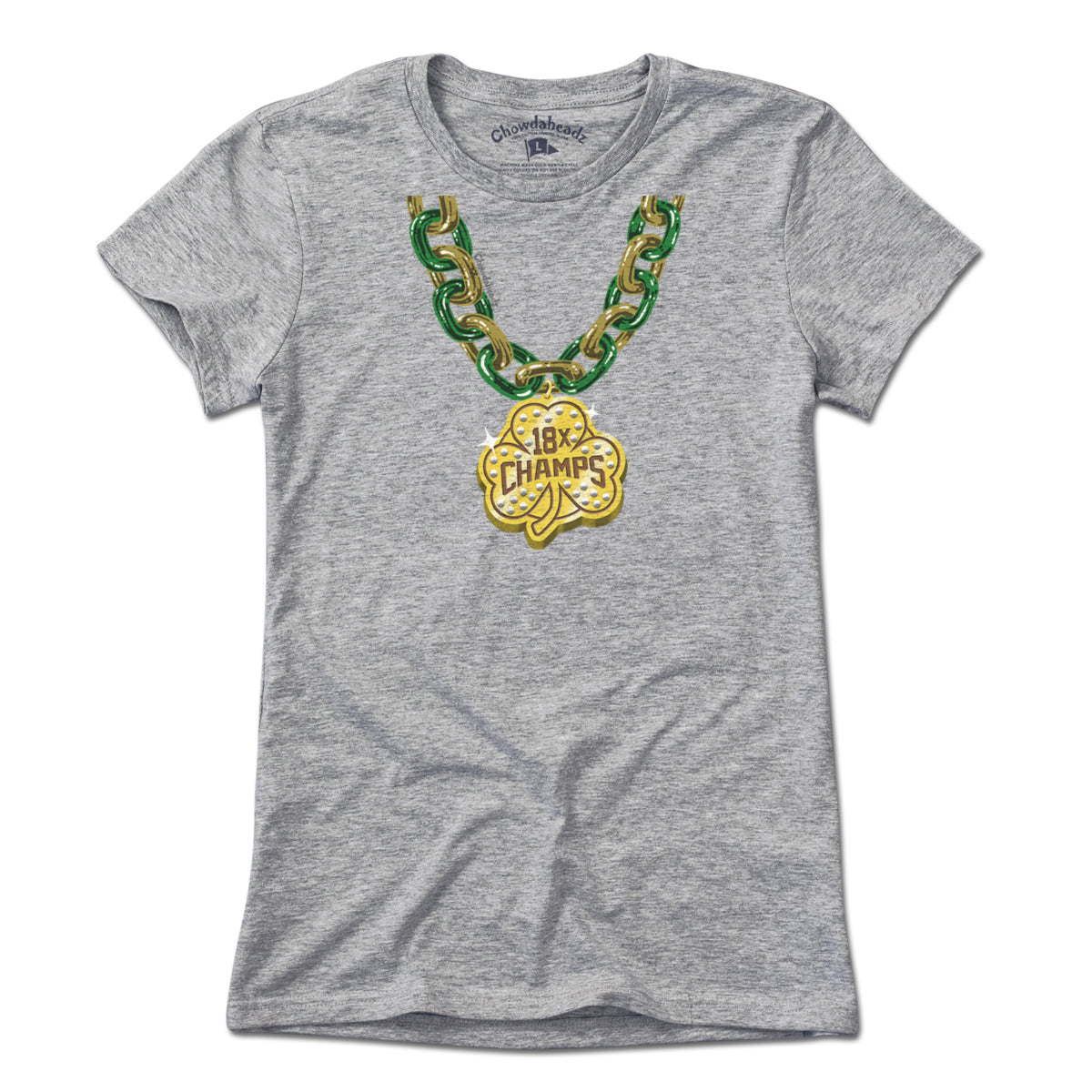 Boston Basketball Champions Shamrock Chain T-Shirt - Chowdaheadz