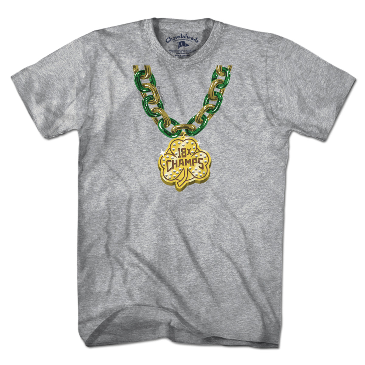Boston Basketball Champions Shamrock Chain T-Shirt - Chowdaheadz