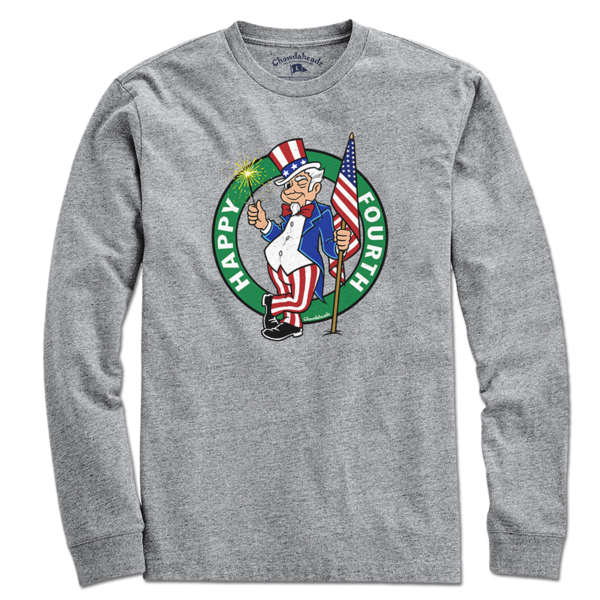 Happy Fourth Uncle Sam Circle Logo T-Shirt