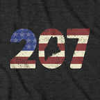 Patriotic 207 Maine T-Shirt