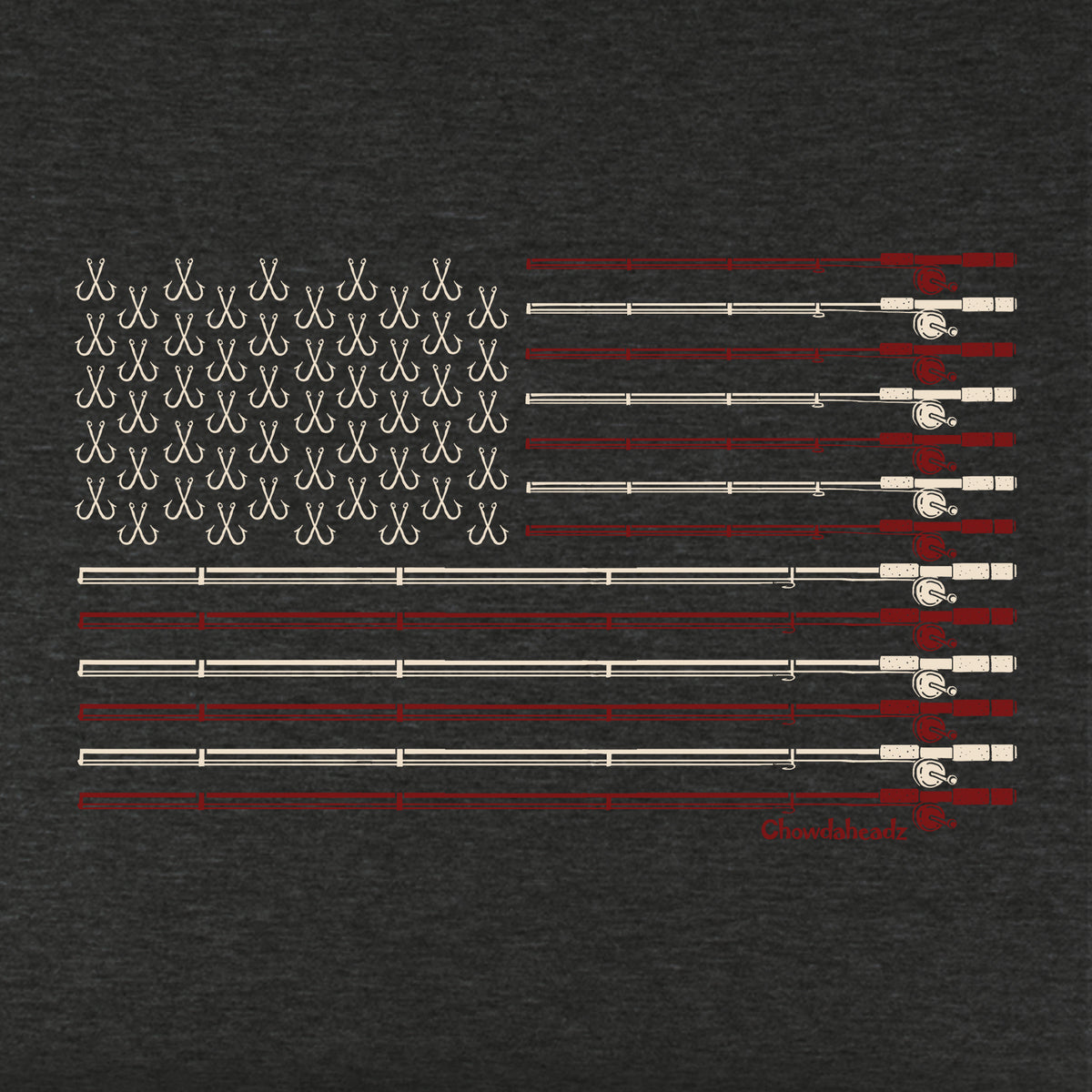 USA Fishing Flag Youth Hoodie - Chowdaheadz