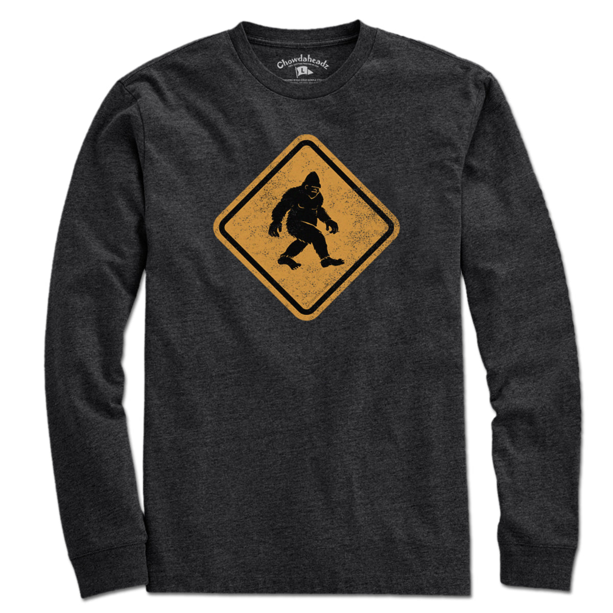 Bigfoot Crossing Sign T-Shirt - Chowdaheadz