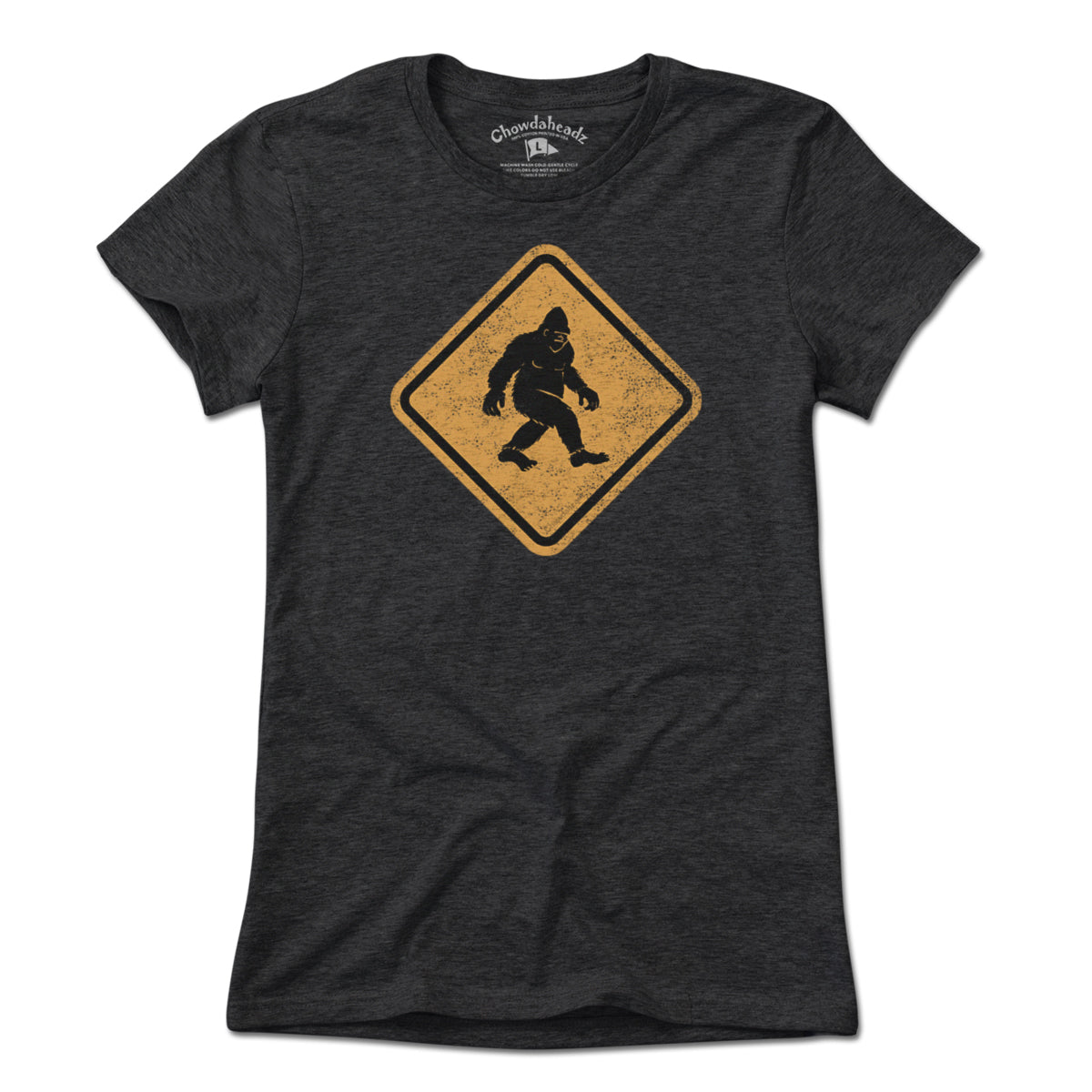 Bigfoot Crossing Sign T-Shirt - Chowdaheadz