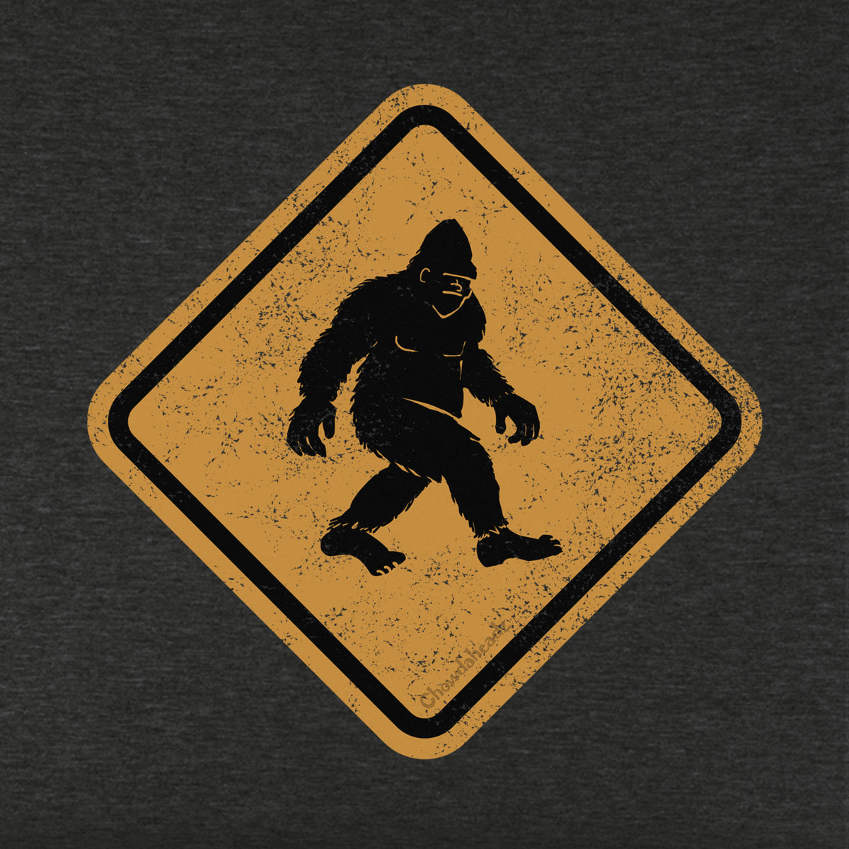 Bigfoot Crossing Sign Youth T-Shirt - Chowdaheadz