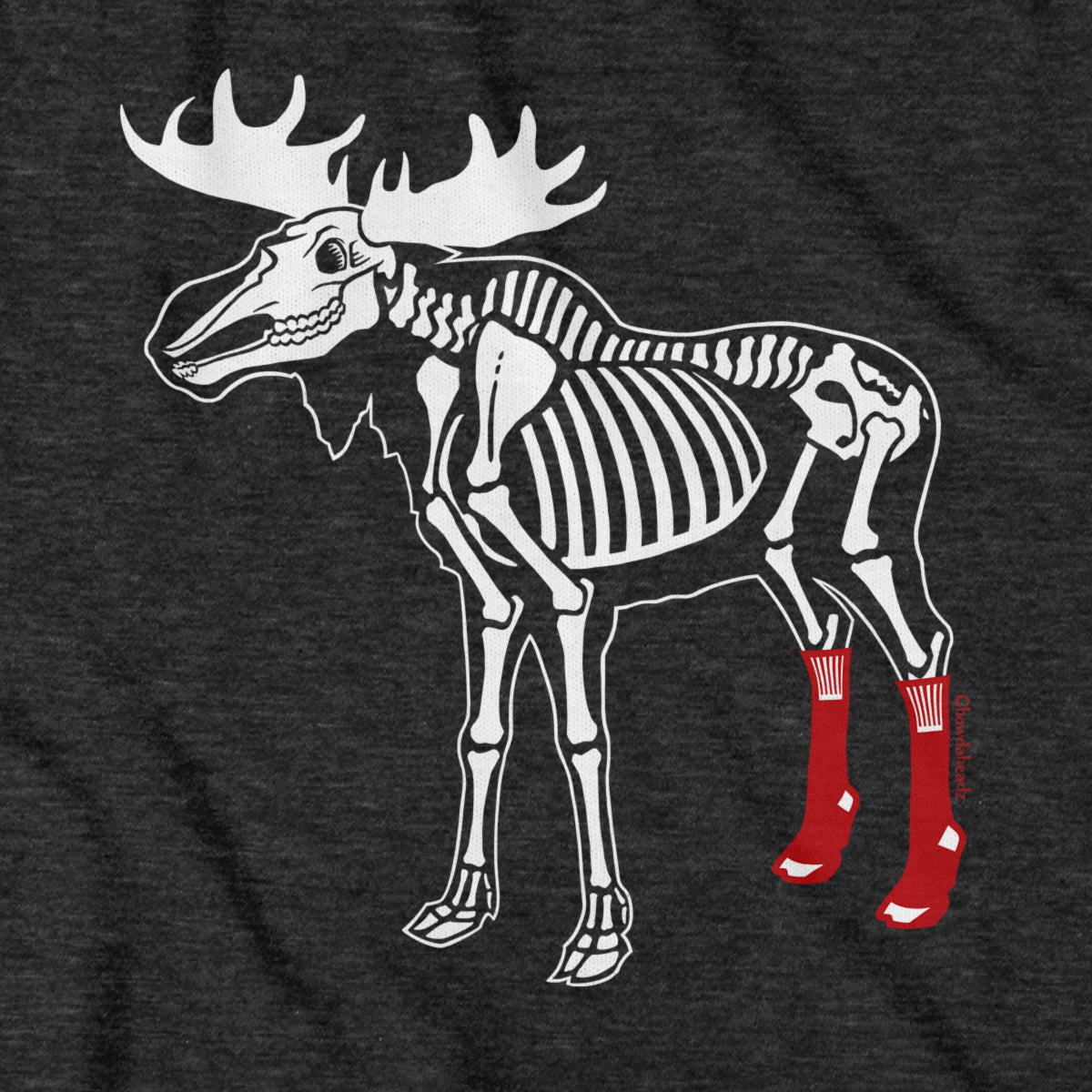 Socks On Moose Skeleton T-Shirt - Chowdaheadz
