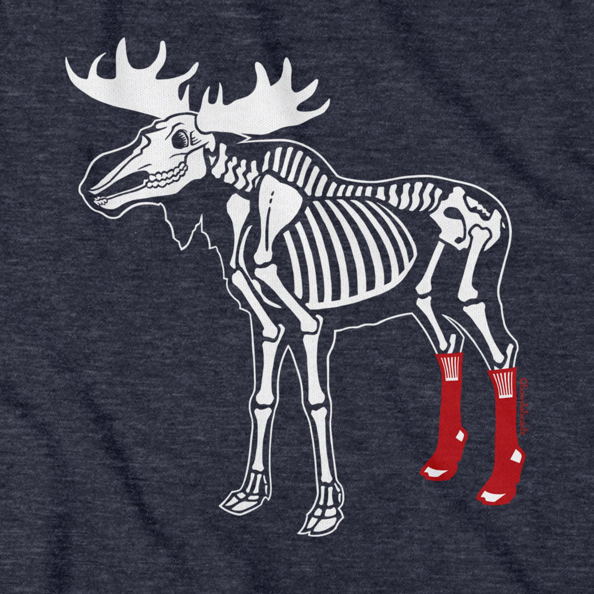 Socks On Moose Skeleton T-Shirt - Chowdaheadz
