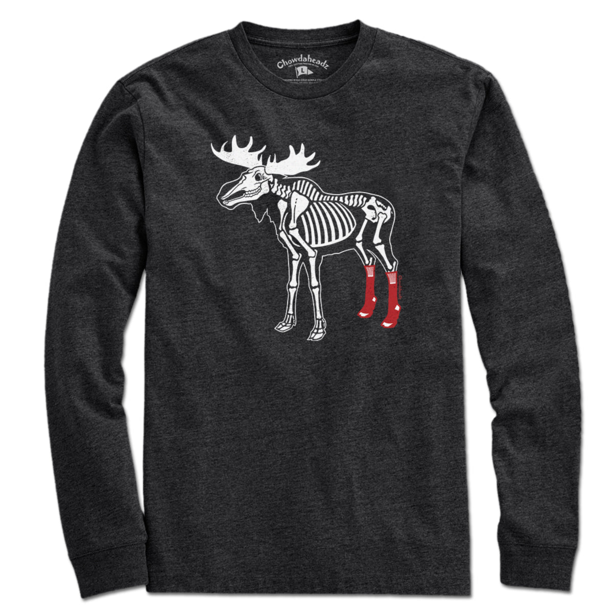 Socks On Moose Skeleton T-Shirt - Chowdaheadz