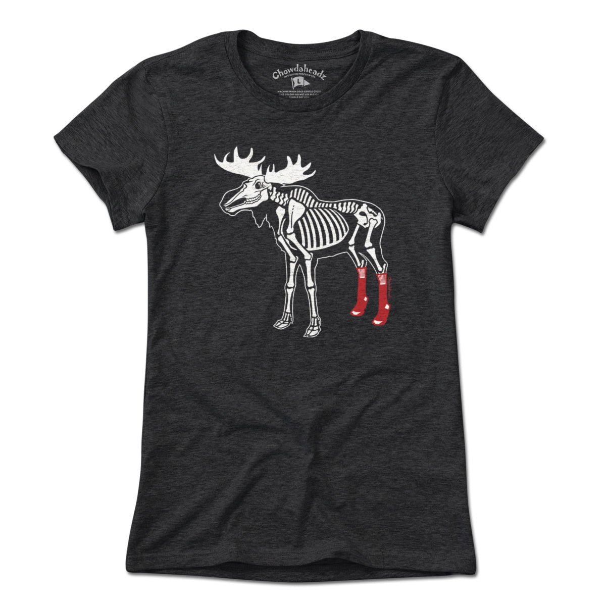 Socks On Moose Skeleton T-Shirt - Chowdaheadz