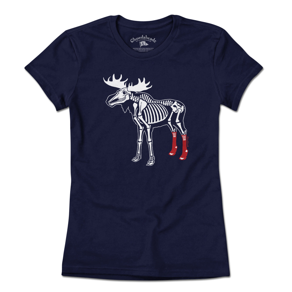 Socks On Moose Skeleton T-Shirt - Chowdaheadz