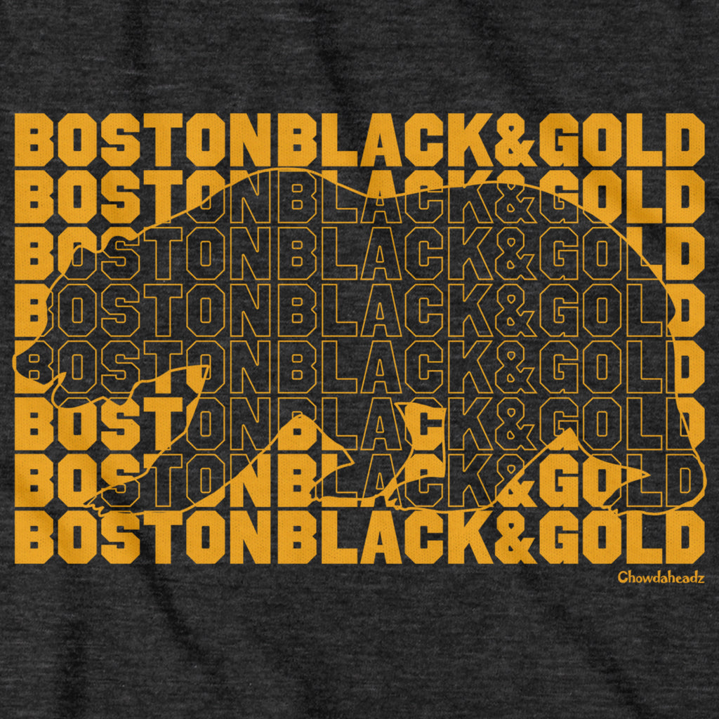 Boston Black & Gold Bear Knockout Youth T-Shirt - Chowdaheadz