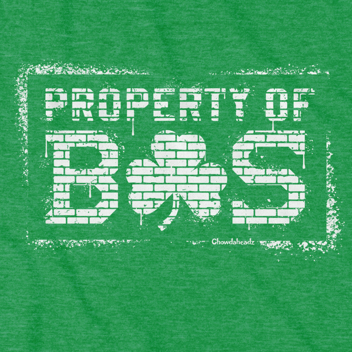 Property of BOS Shamrock Graffiti Youth T-Shirt - Chowdaheadz