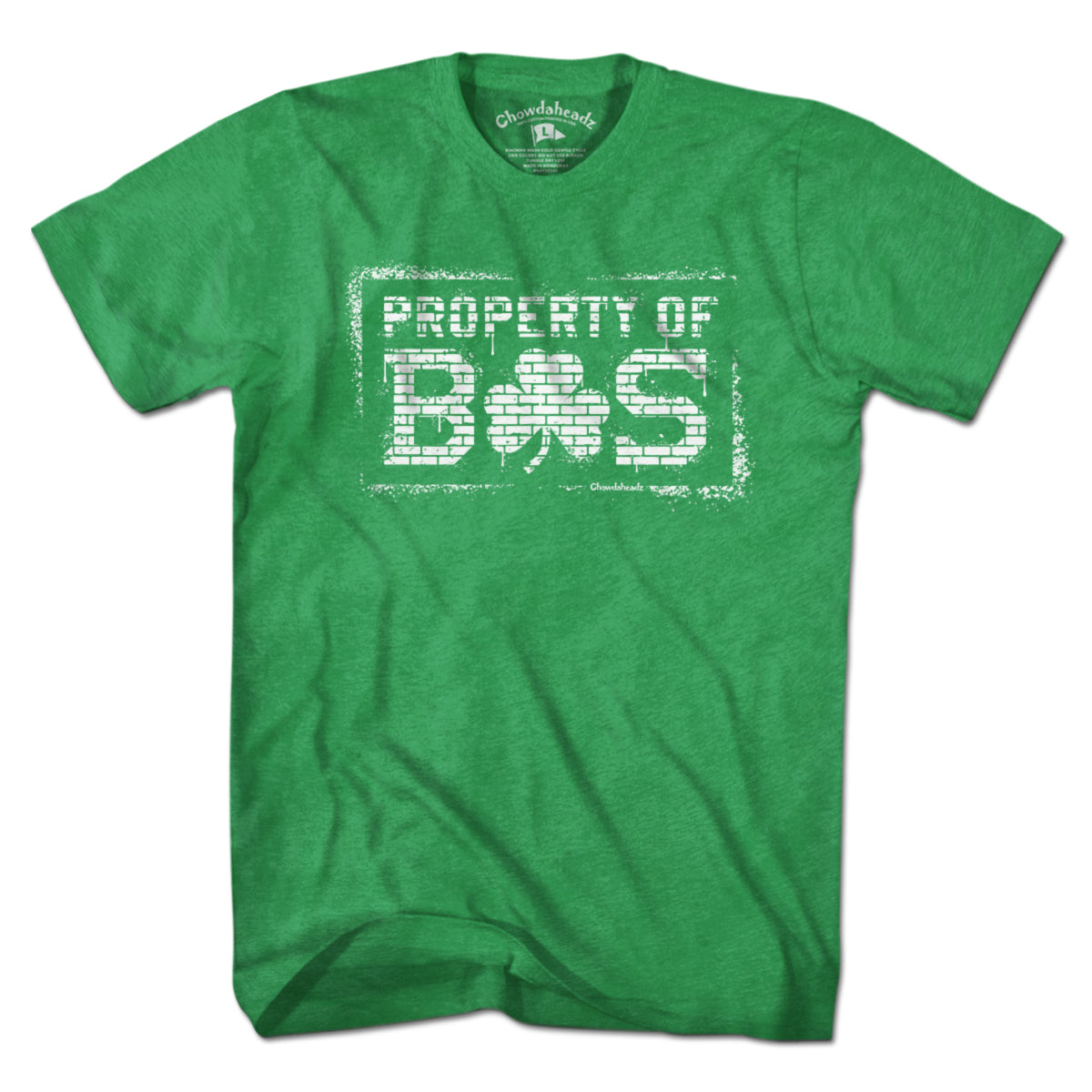 Property of BOS Shamrock Graffiti T-Shirt - Chowdaheadz