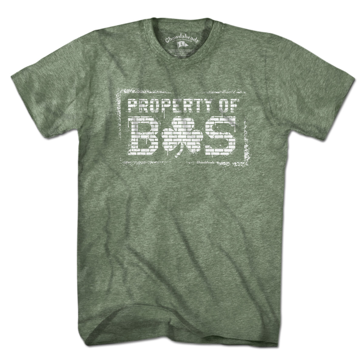 Property of BOS Shamrock Graffiti T-Shirt - Chowdaheadz