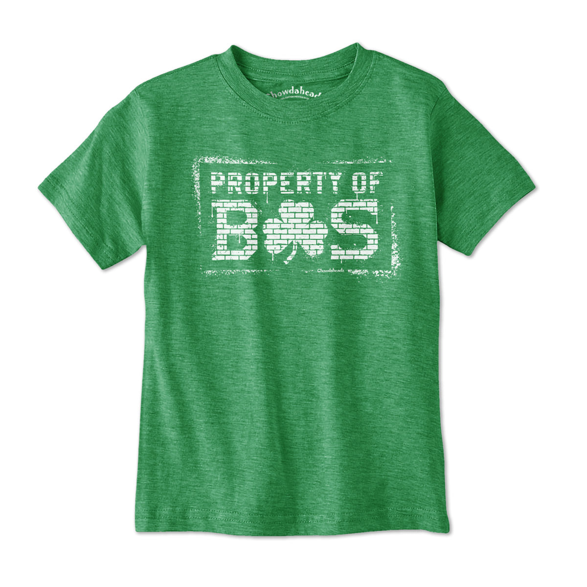 Property of BOS Shamrock Graffiti Youth T-Shirt - Chowdaheadz