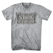 Stick Season T-Shirt — men's tee flat lay in Gray