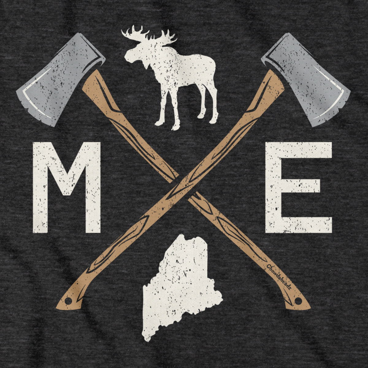 Maine Moose Axed Out T-Shirt - Chowdaheadz