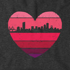 Boston Heart Retro Skyline Hoodie