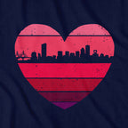 Boston Heart Retro Skyline T-Shirt