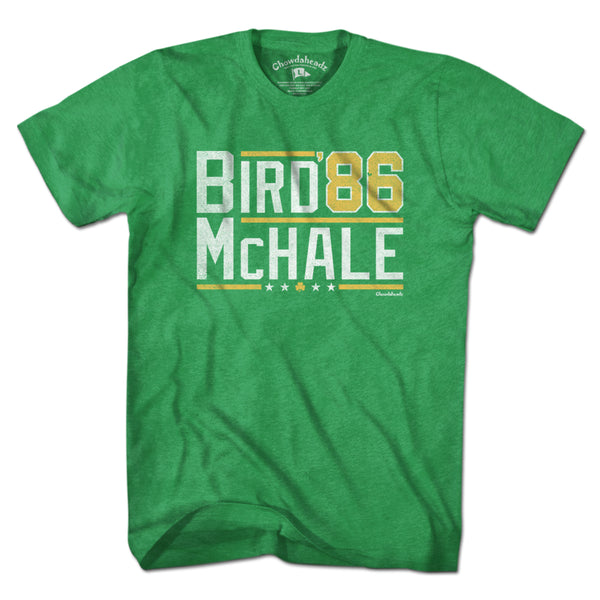 Bird McHale '86 T-Shirt — men's tee flat lay in Green