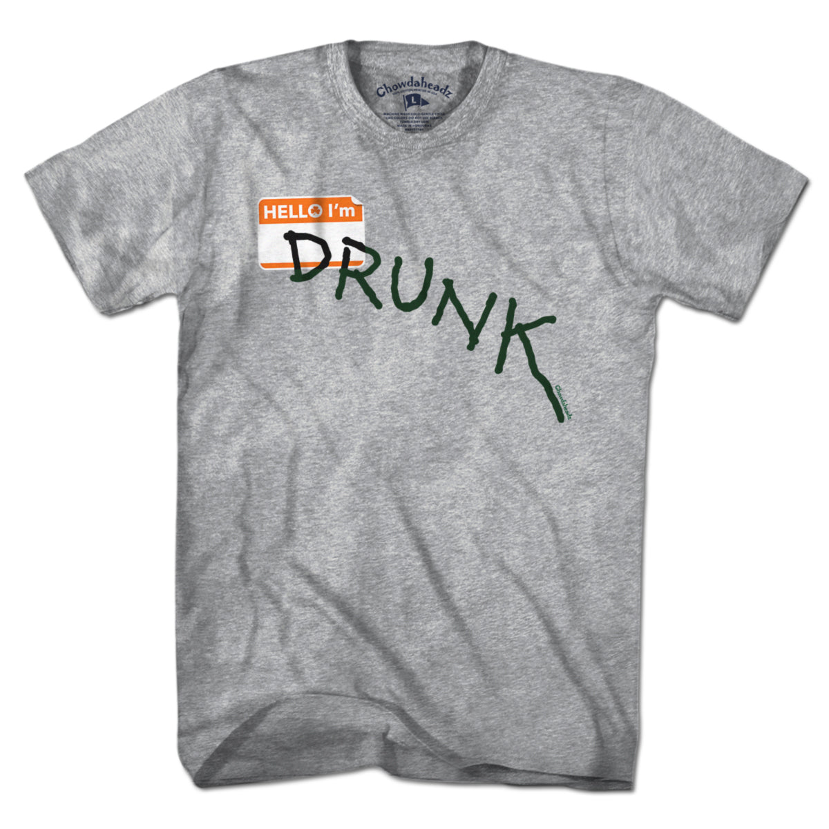 Hello I'm Drunk Sticker St. Paddy's Day T-Shirt - Chowdaheadz