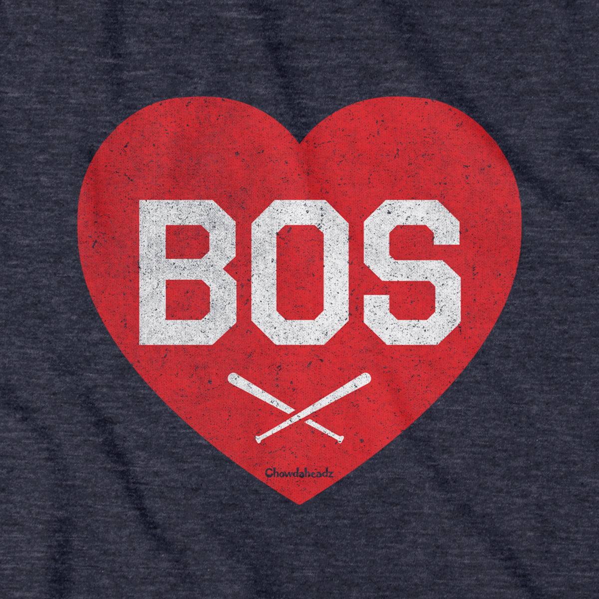 BOS Heart Cross Bats T-Shirt - Chowdaheadz