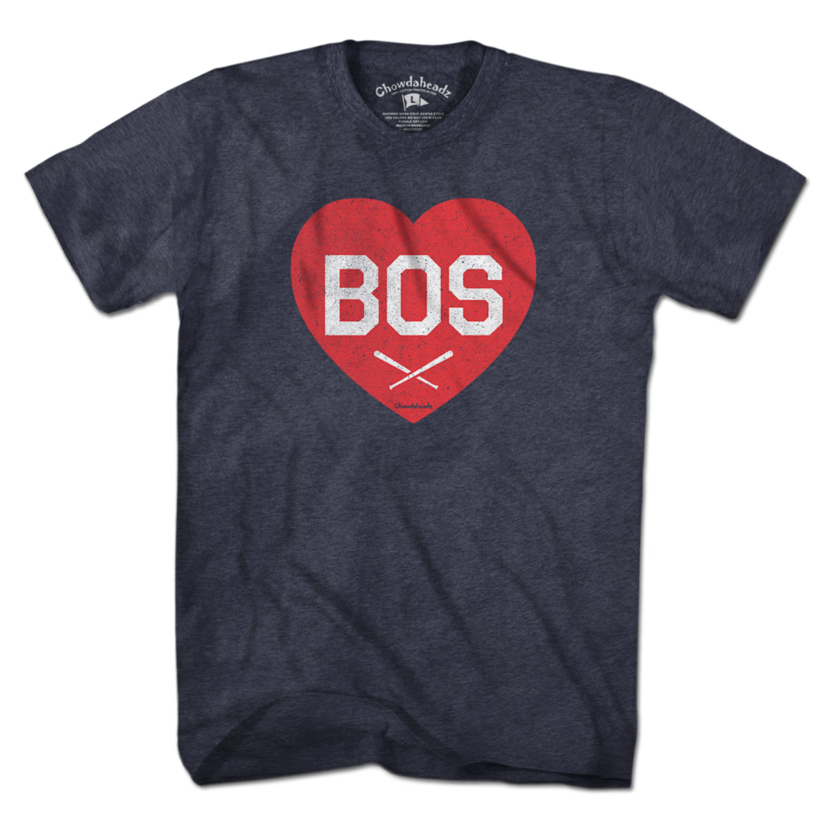 BOS Heart Cross Bats T-Shirt - Chowdaheadz