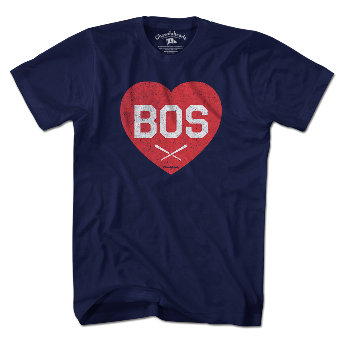 BOS Heart Cross Bats T-Shirt - Chowdaheadz