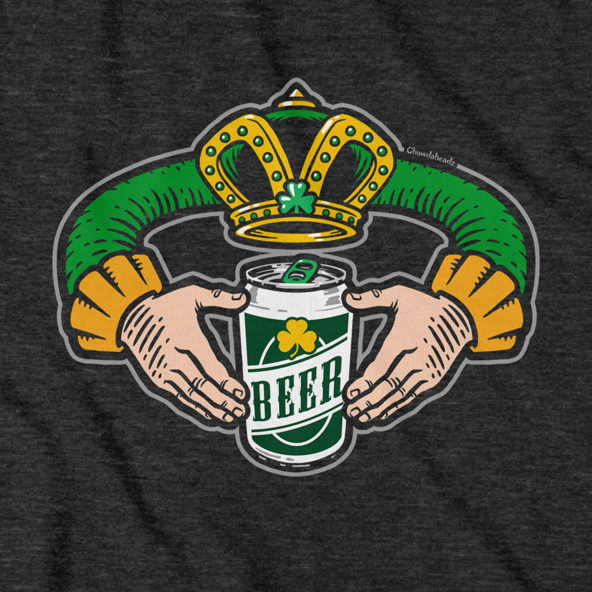Irish Beer Claddagh T-Shirt - Chowdaheadz